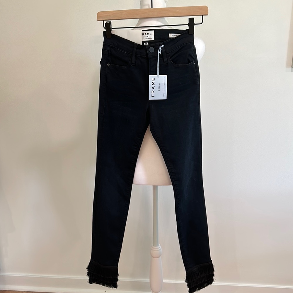 Frame Le High Skinny Triple Fringe High Rise NWT